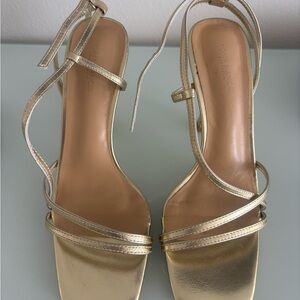 Tony Bianco Metallic Gold Heels like new worn once